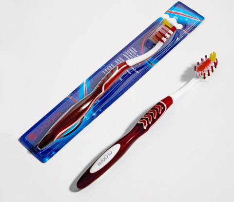 Escova de dentes limpa extra - sedas médias (vermelho -white) Chogan