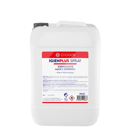 Igienplus hidroalcohólico Spray e superfícies - 25 L Chogan